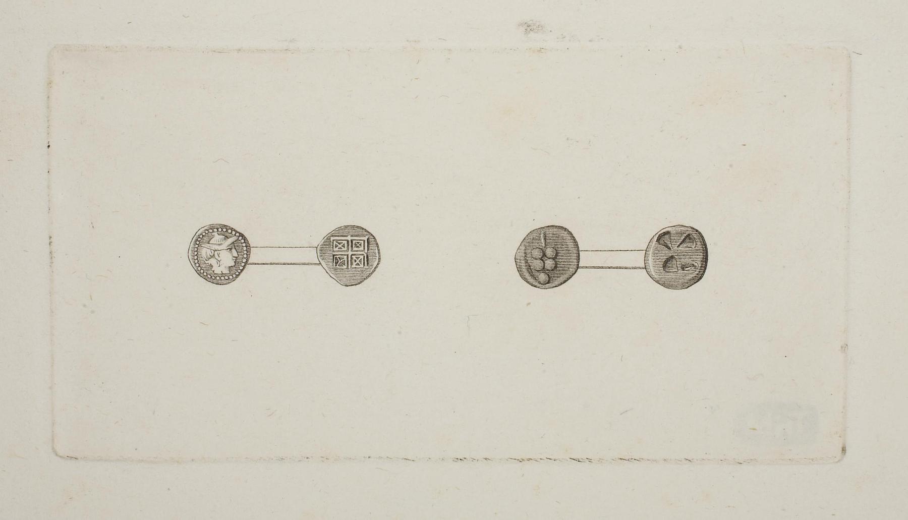 Græske mønter for- og bagside, E1546