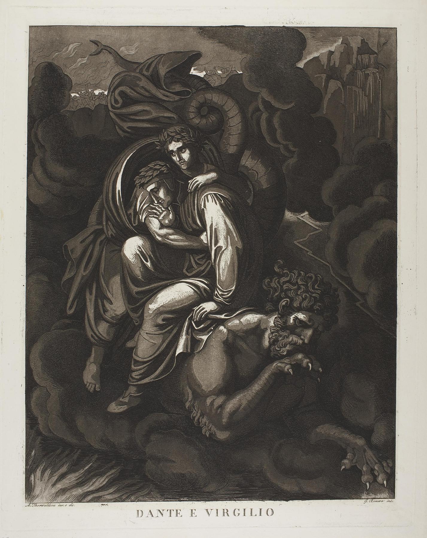 Dante and Virgil conveyed by the Monster Geryon, E109