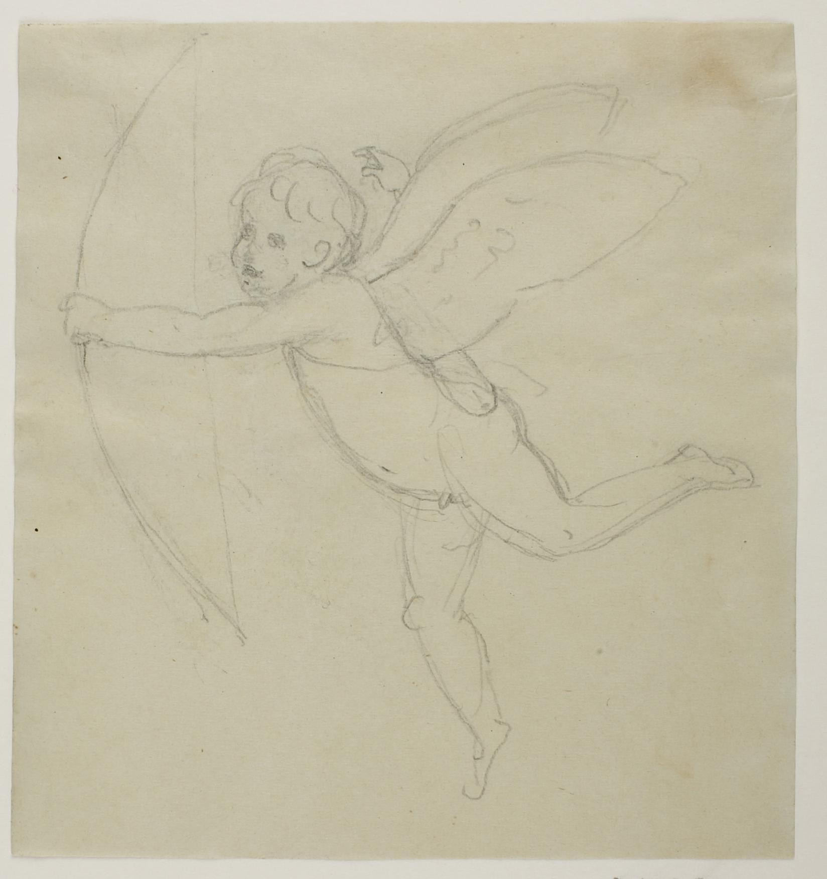 Hovering Cupid with His Bow, C1162