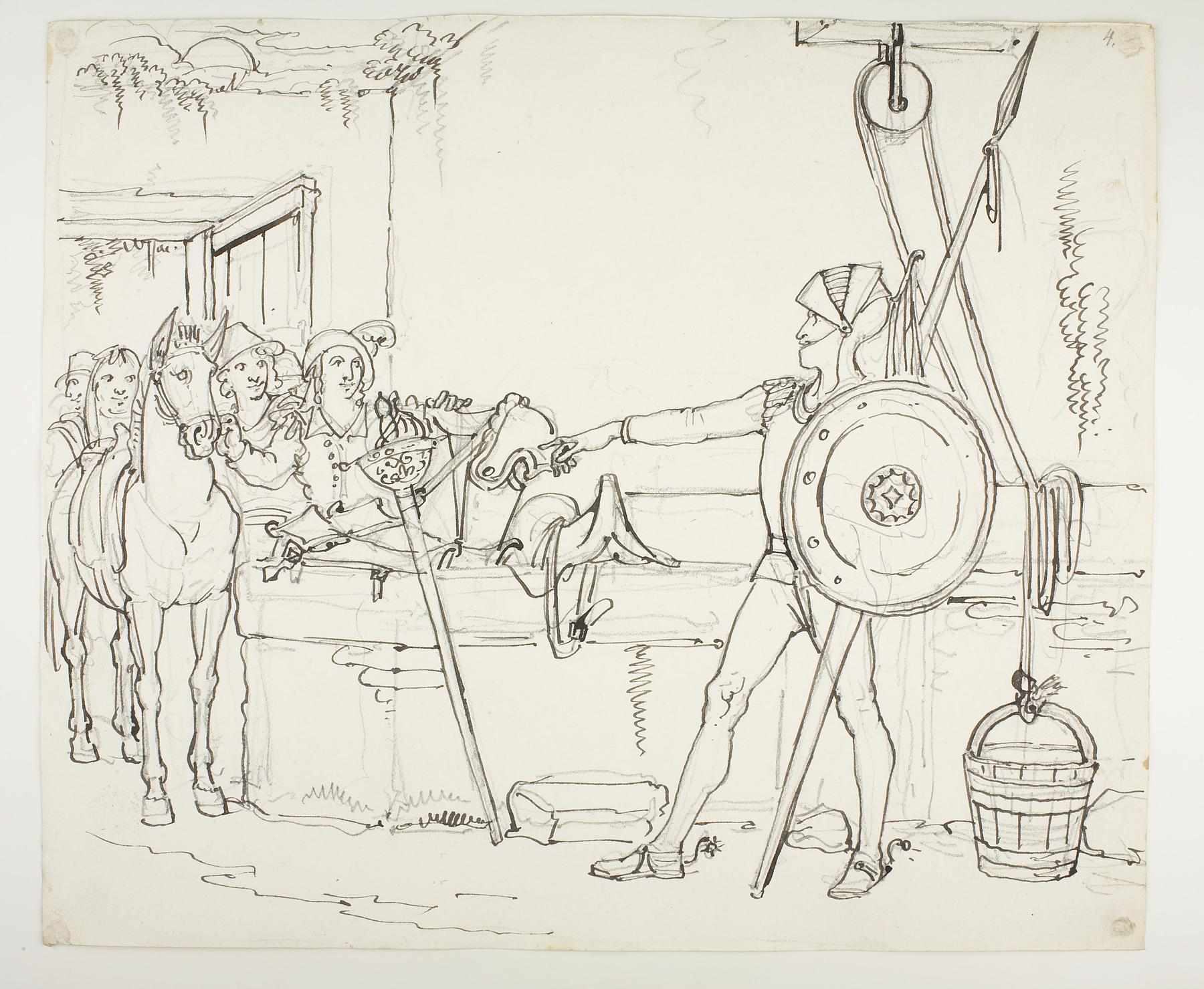 Don Quixote og muldyrdriverne ved vandtruget, D565