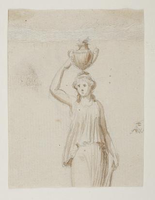 C791v Woman with a pot of incense