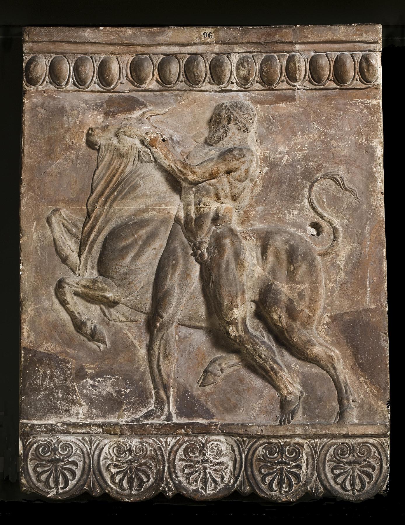 Campanarelief med Herkules i kamp med den kretensiske tyr, H1096