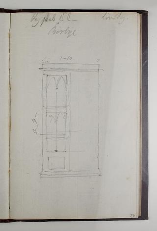 D1778,27 Cabinet with pointed Arch Ornaments on the Door