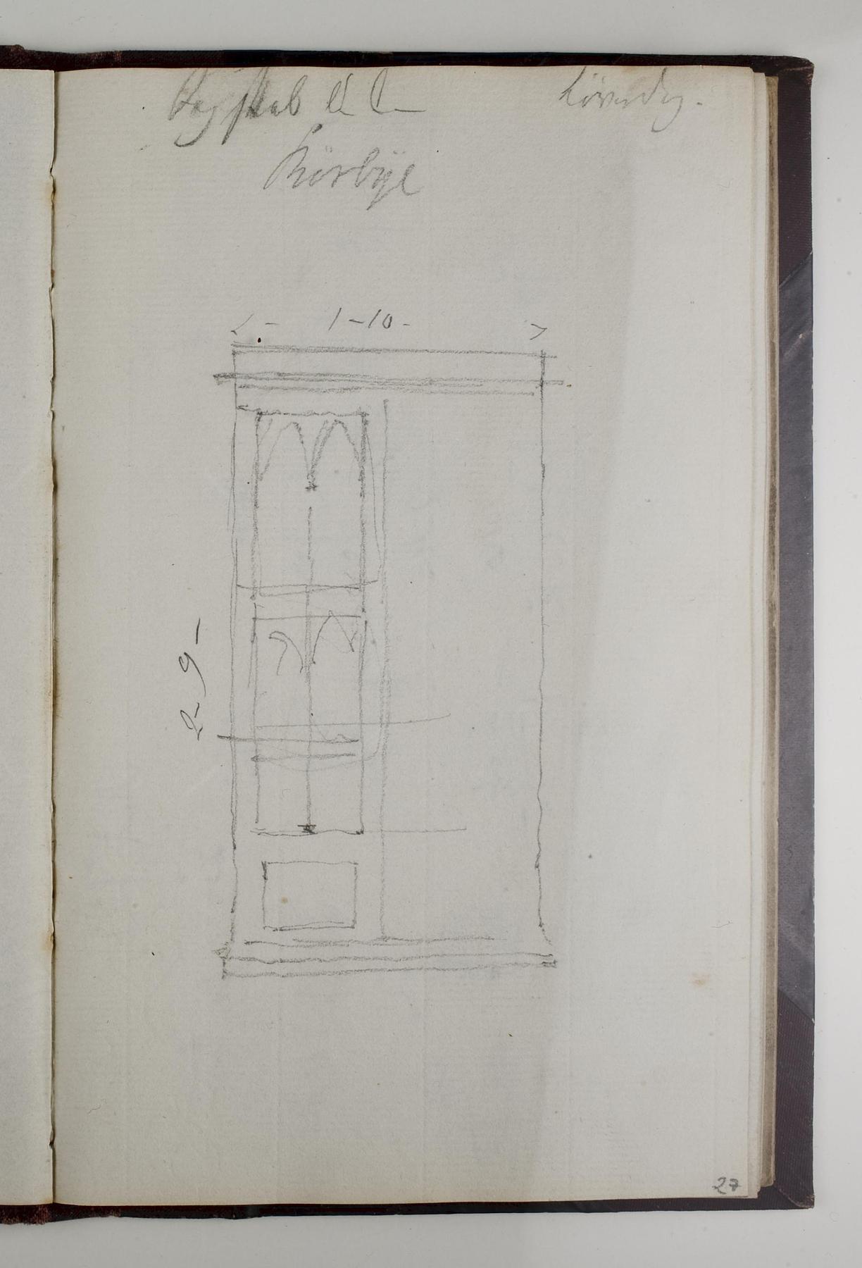 Cabinet with pointed Arch Ornaments on the Door, D1778,27