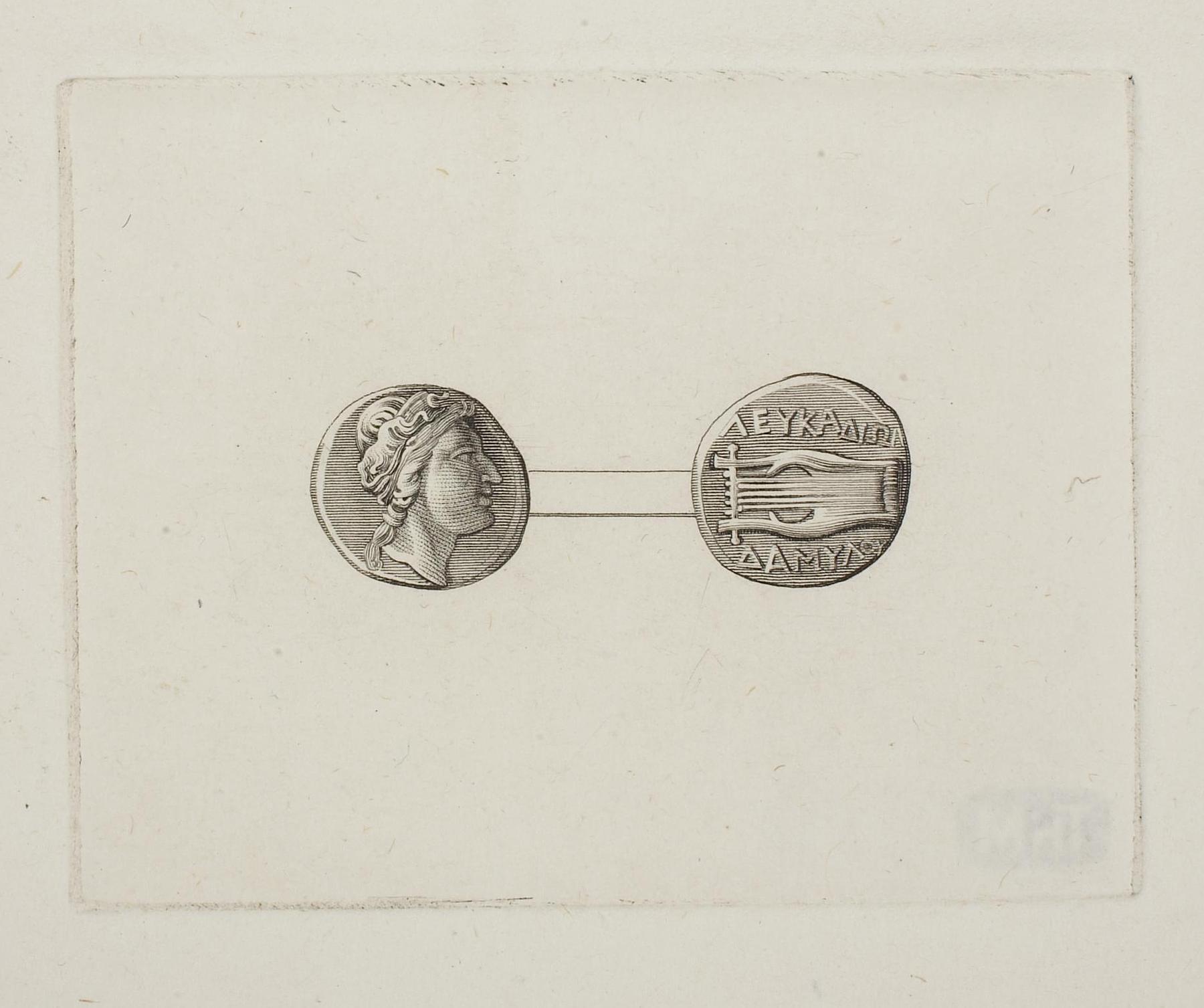Græsk mønt for- og bagside, E1559