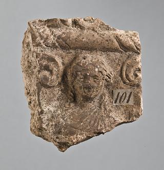 H1101 Campana relief with woman between spiral ornaments