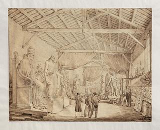 D1771 Ludwig I of Bavaria Visits Thorvaldsen?s Studio near the Piazza Barberini, Rome