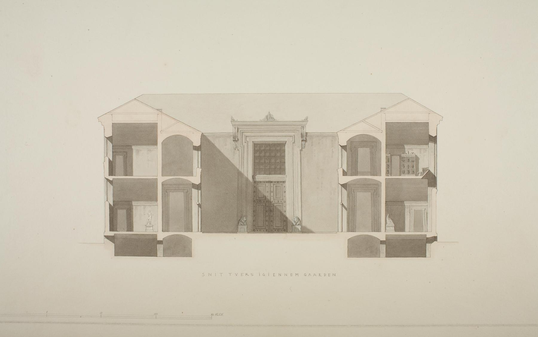 Thorvaldsens Museum's Courtyard, Cross Section, D804