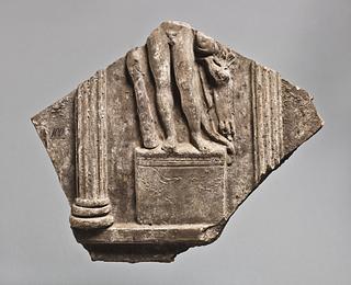 H1100 Campana relief with statue of Hercules between columns