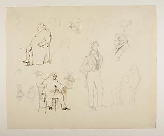 D1032 Male Figures Dressed in Clothes from the 1830s. Young Girl