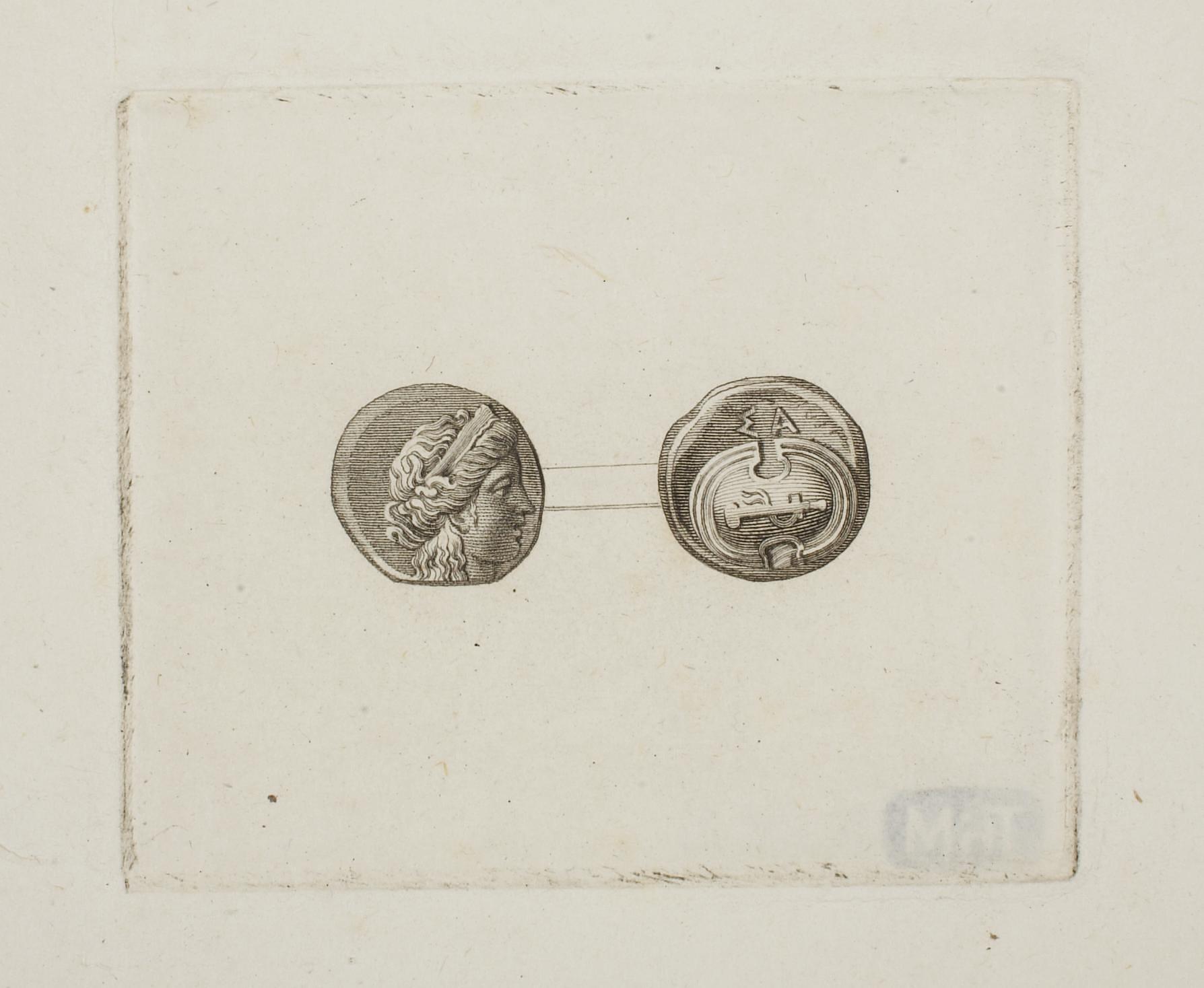 Græsk mønt for- og bagside, E1552