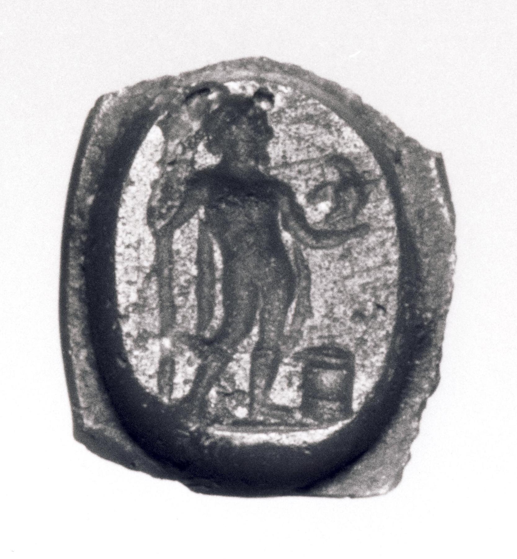 Zeus with a scepter and an eagle at an altar, I88