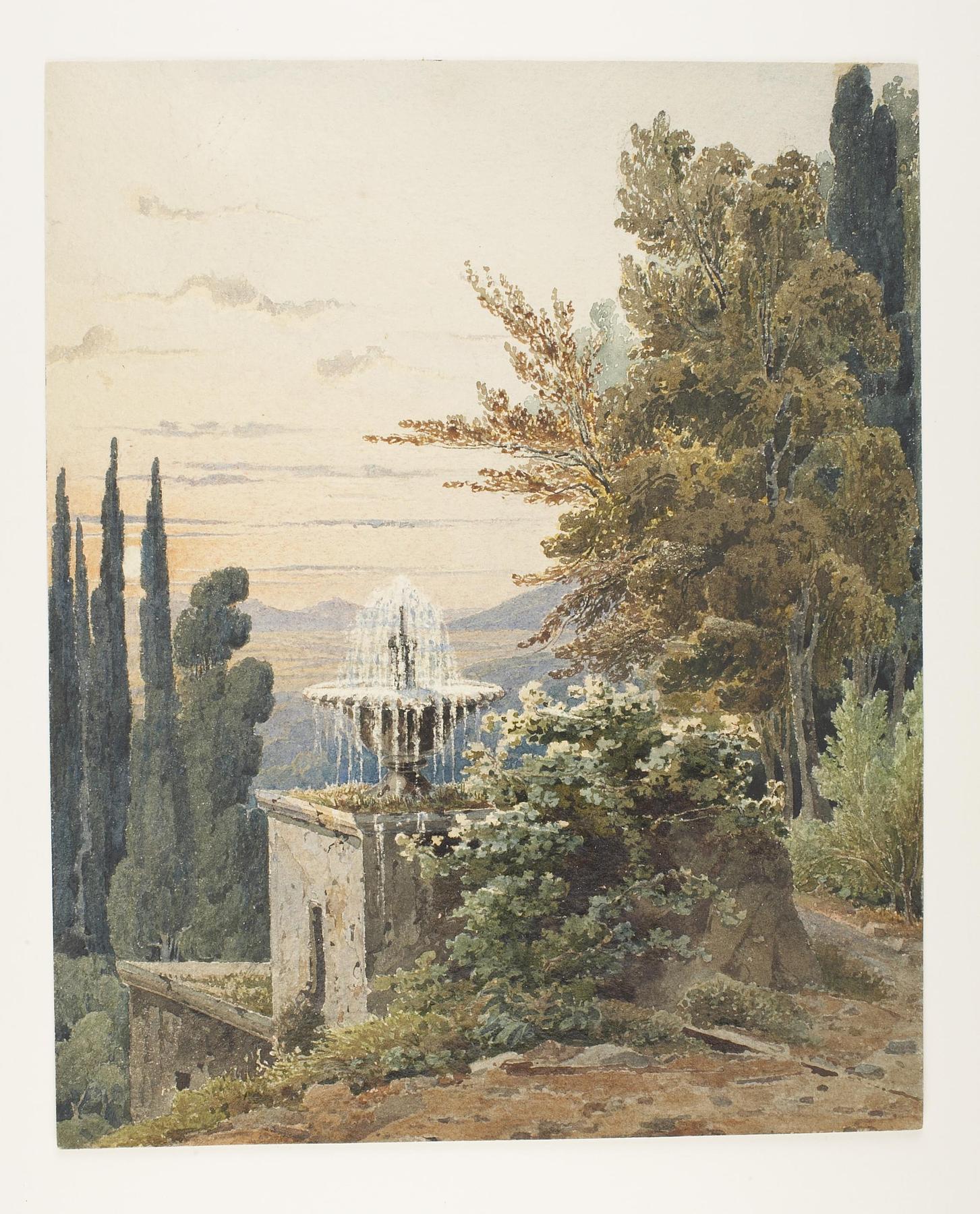 Fountain in Villa d'Este's garden, D764