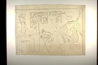 D1216 Motiv med figurer og hieroglyffer, øverste højre parti
