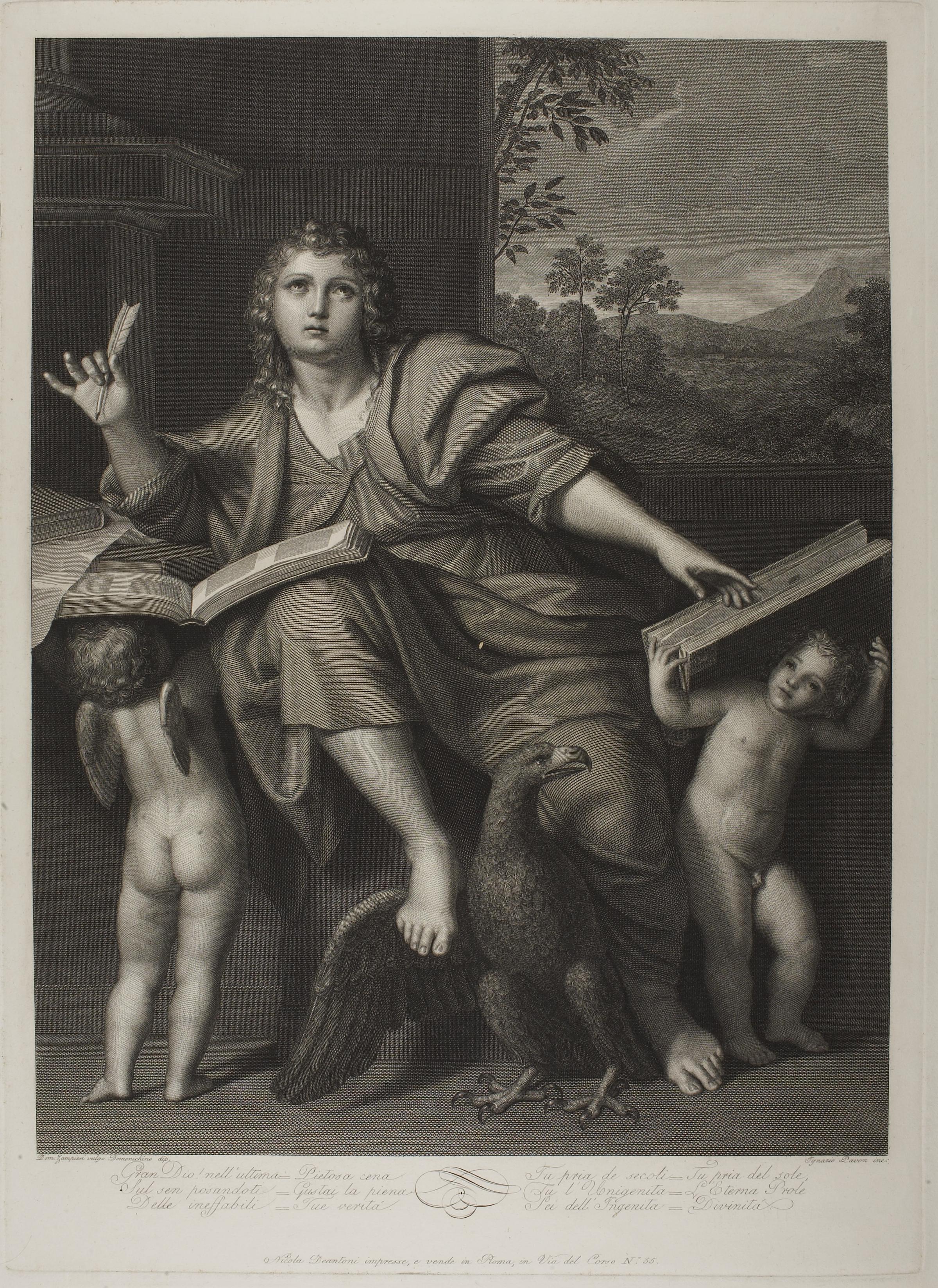 John the Evangelist and two Angels