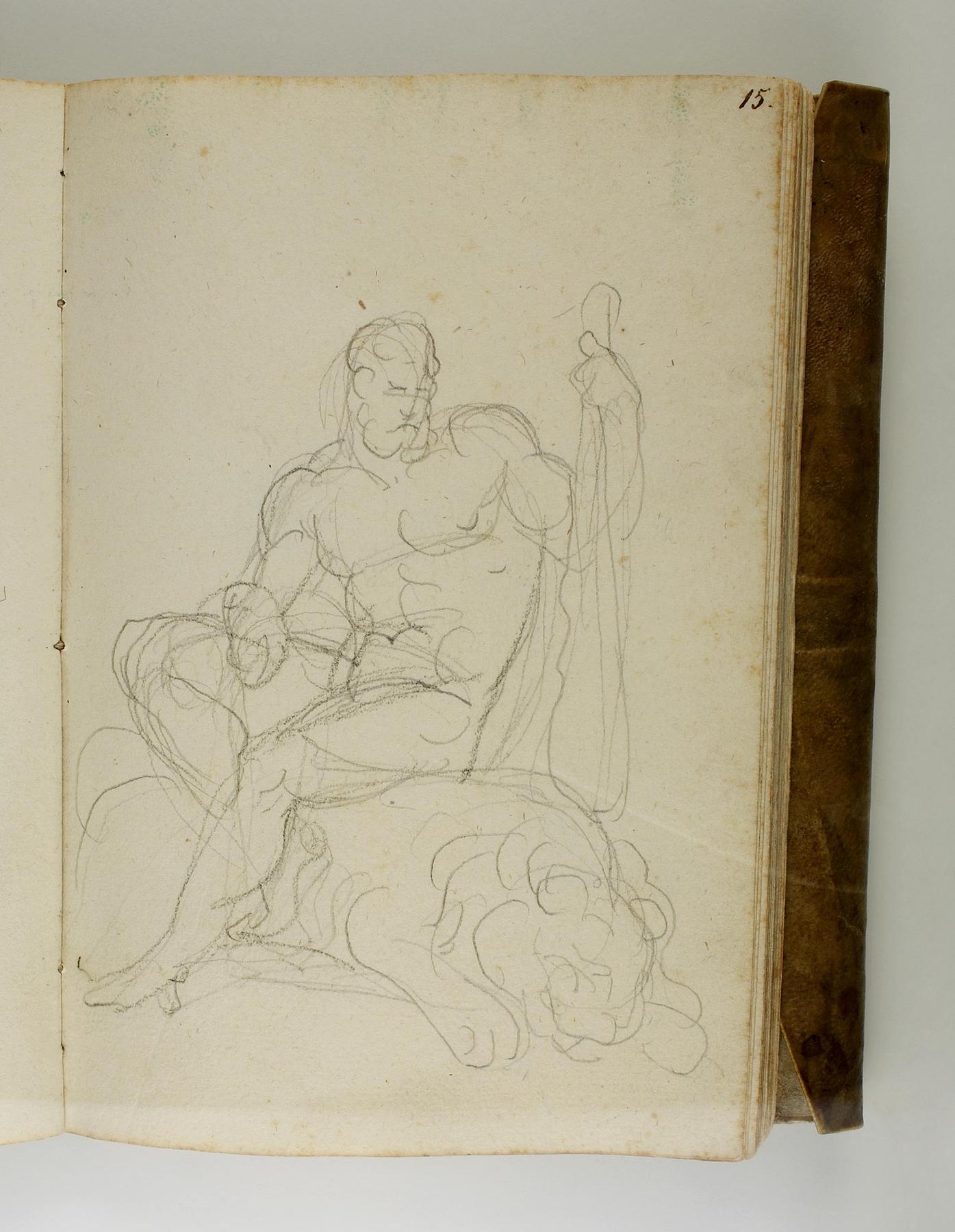 Herkules siddende på løven, C562,15r