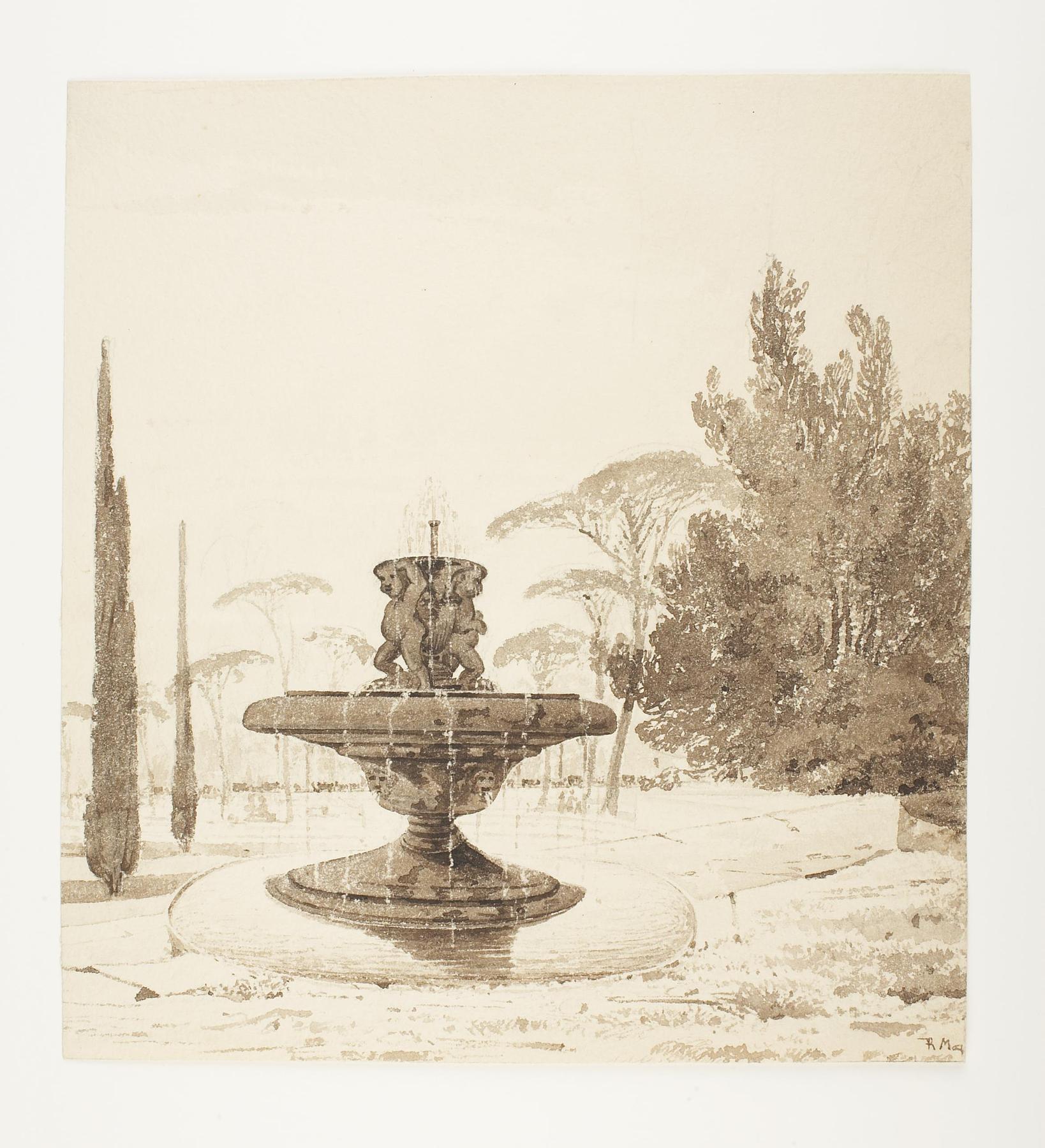Springvand i Villa Borgheses have, D763