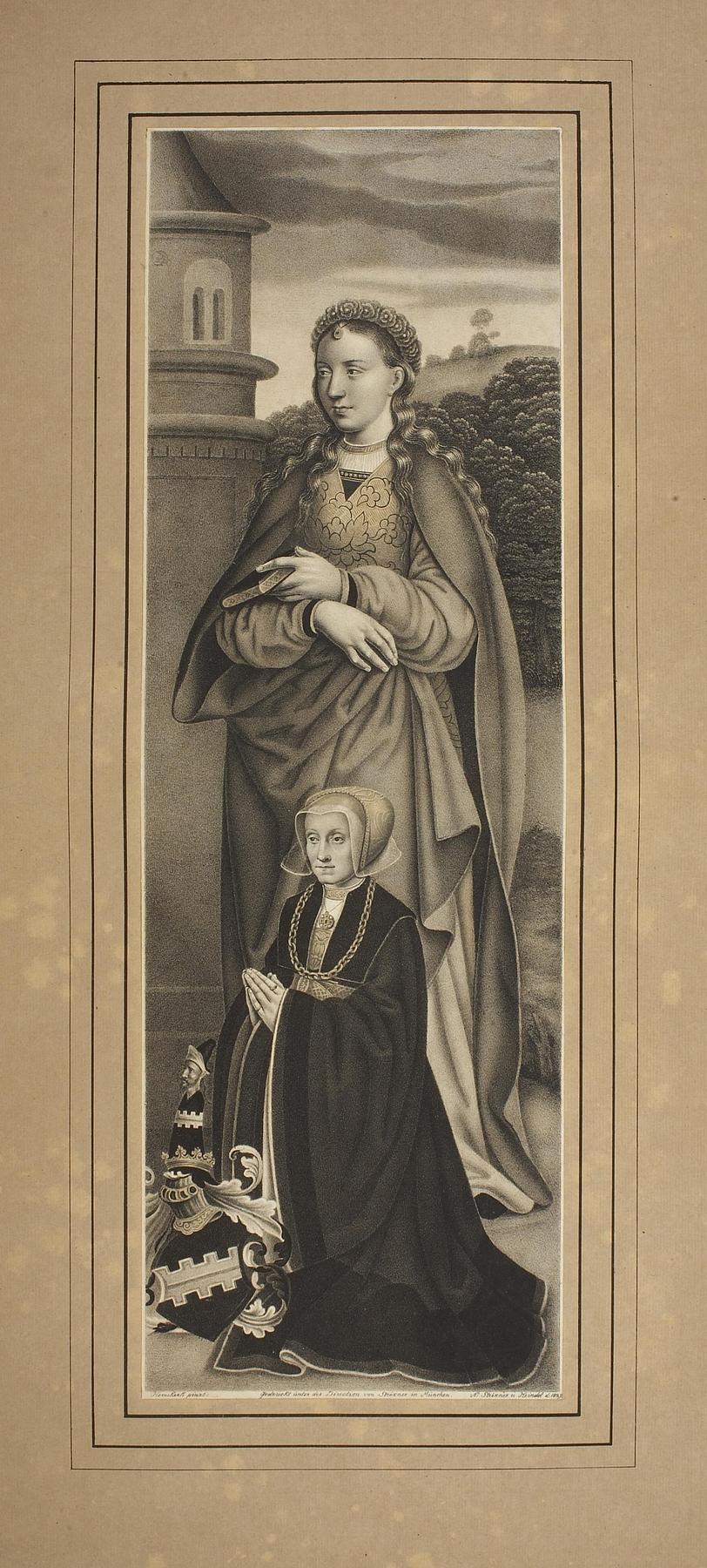 Sankt Barbara og stifteren Sibylla, E1279