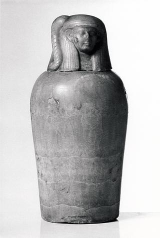 H384 Canopic jar with human-headed lid