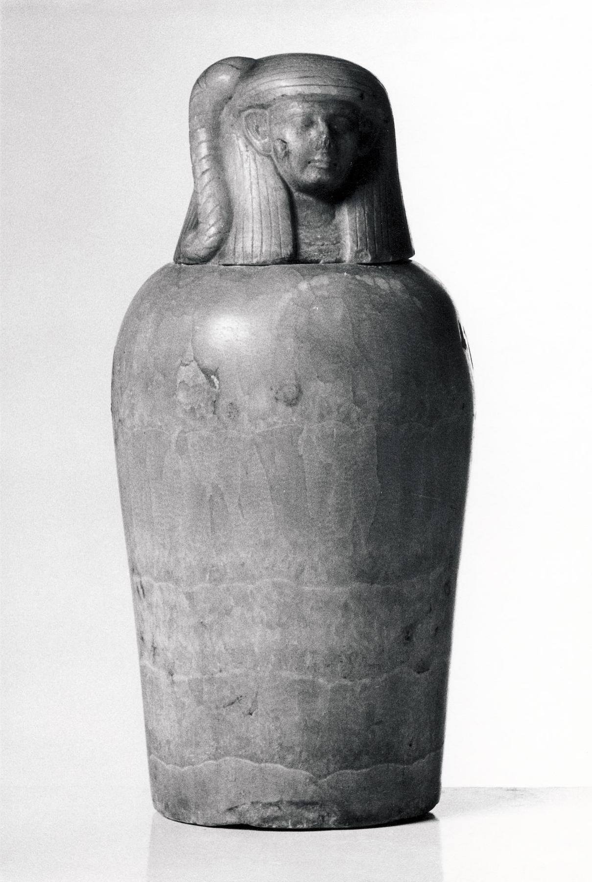 Canopic jar with human-headed lid, H384