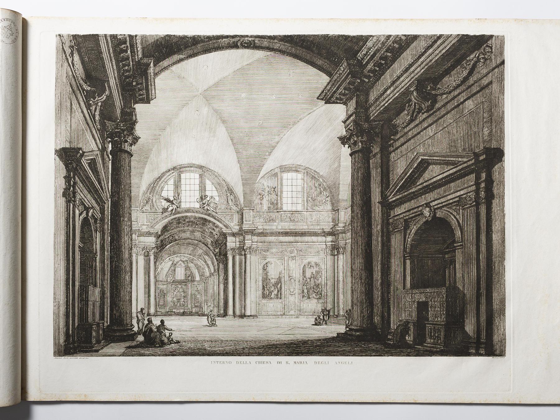 Det indre af kirken S. Maria degli Angeli, E1050,7