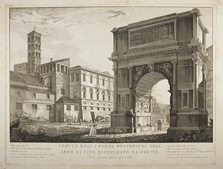 E345 View of the Arch of Titus Restored by Pius VII