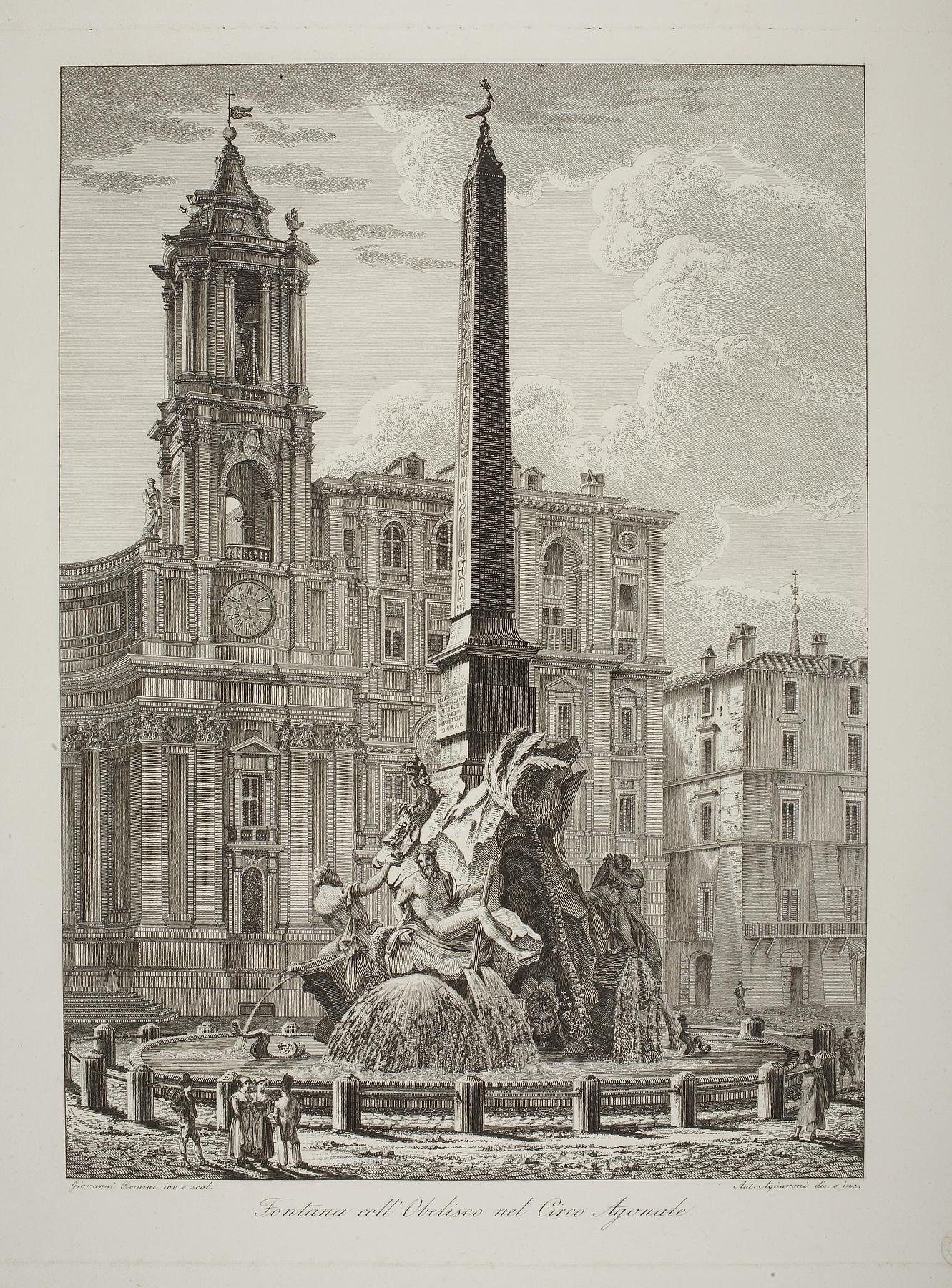 Fontana coll'Obelisco nel circo Agonale (Fountain of the Four Rivers), E348