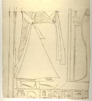 D1211 Motive with figures and hieroglyphs, middle part to the left