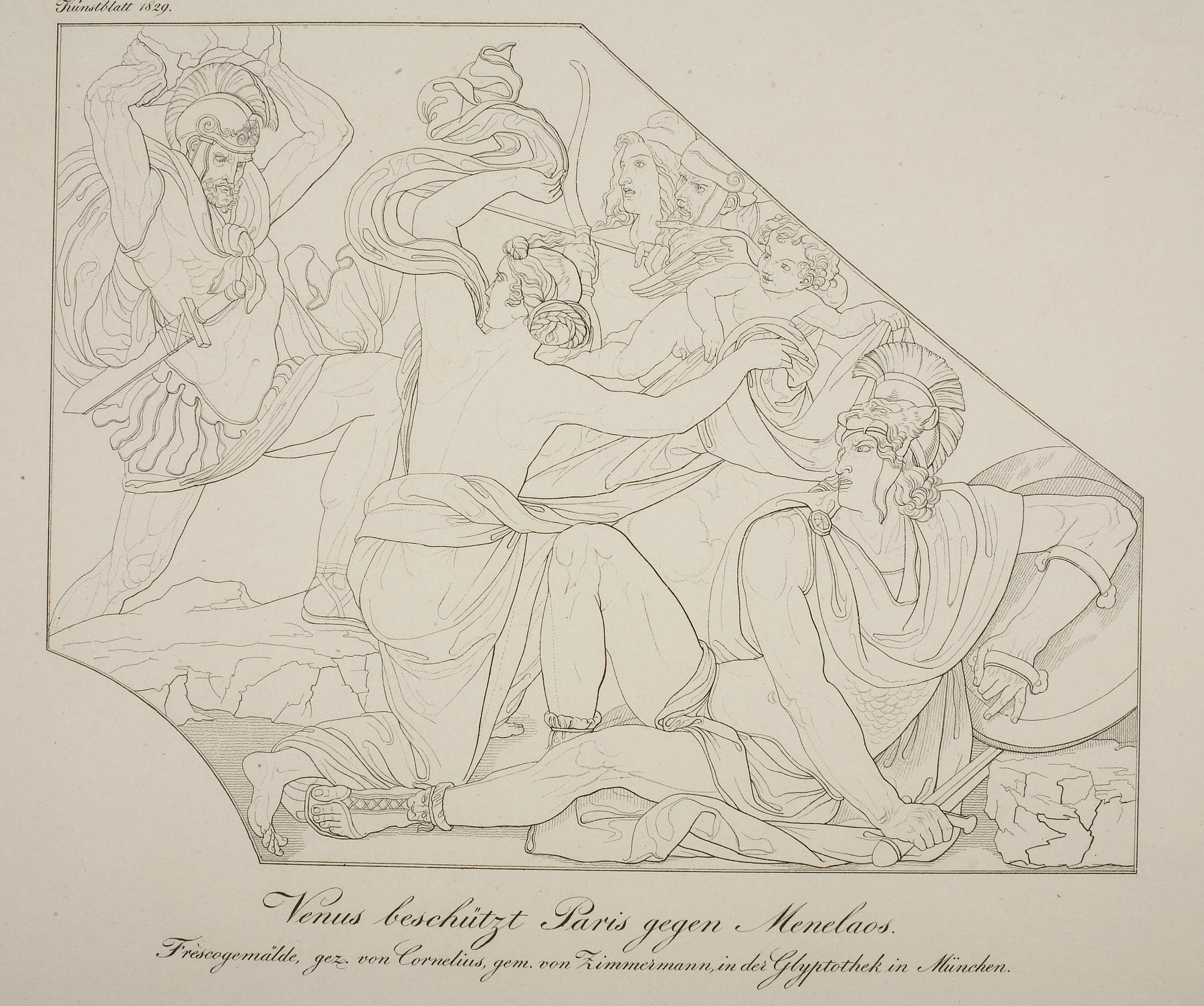 Venus beskytter Paris mod Menelaos, E1982