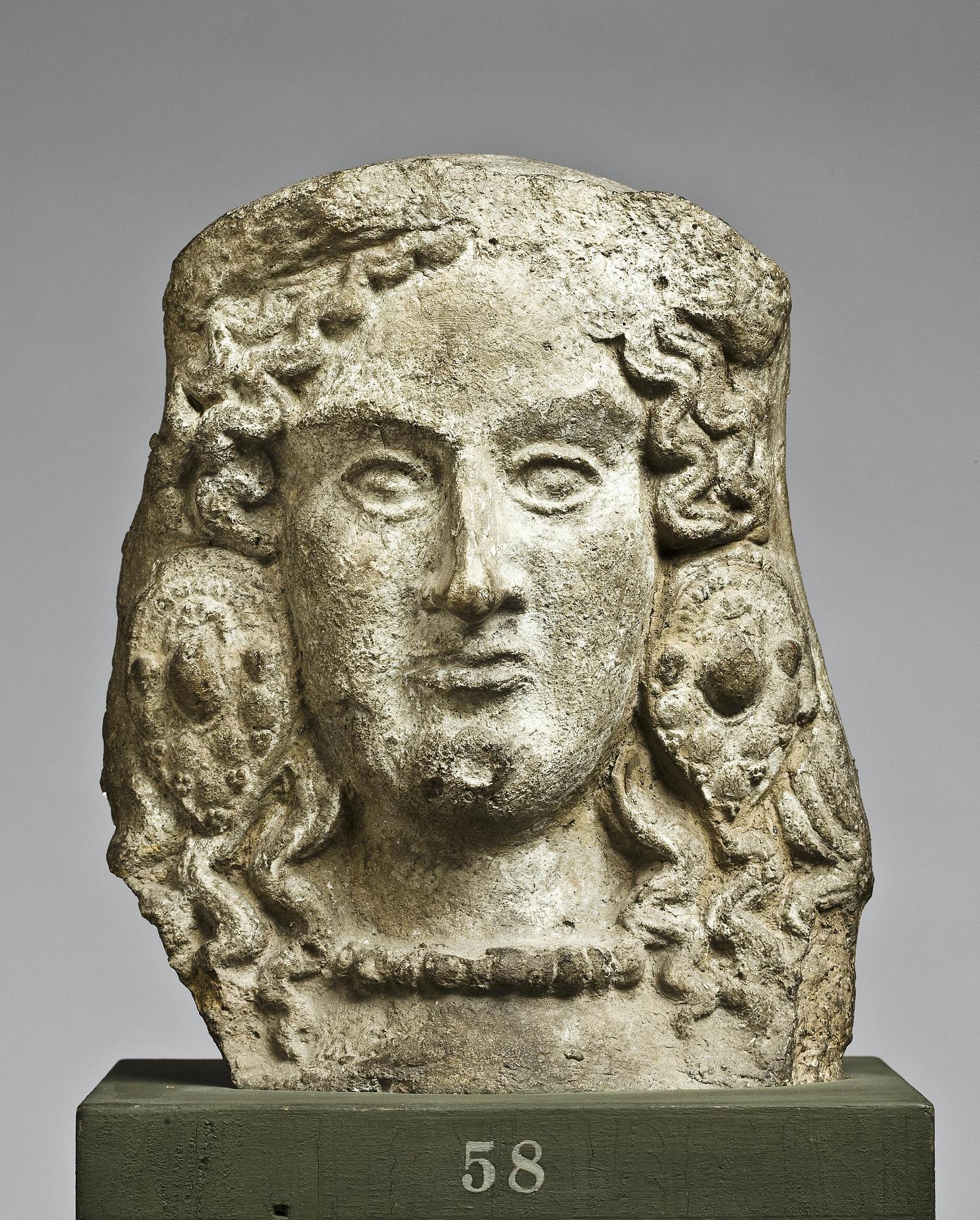 Antefix in the shape of a maenad's head, H1058