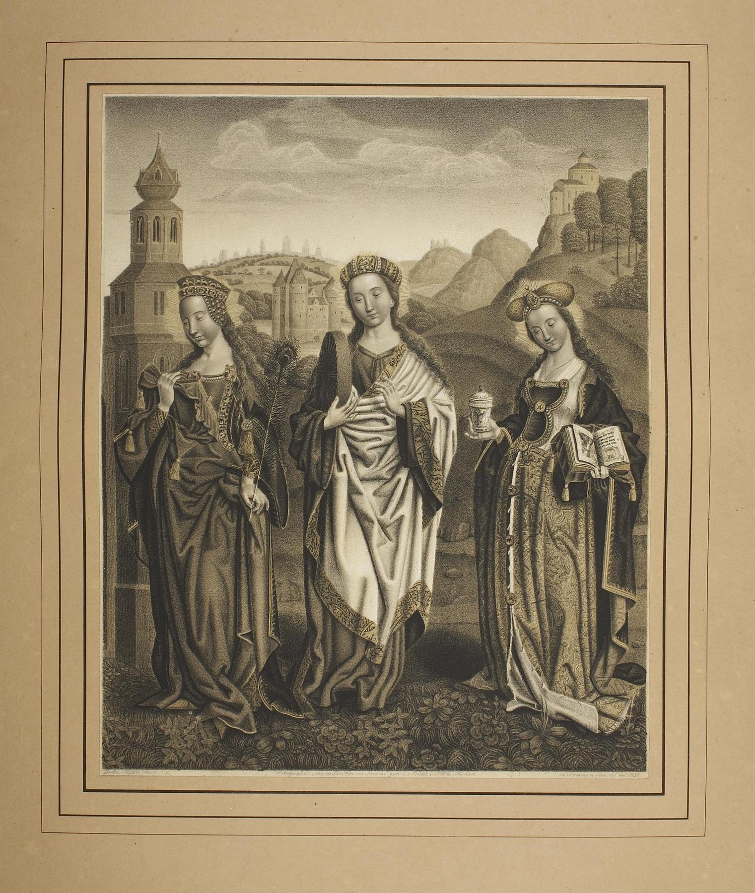 Saint Barbara, Christina and Mary Magdalene, E1282
