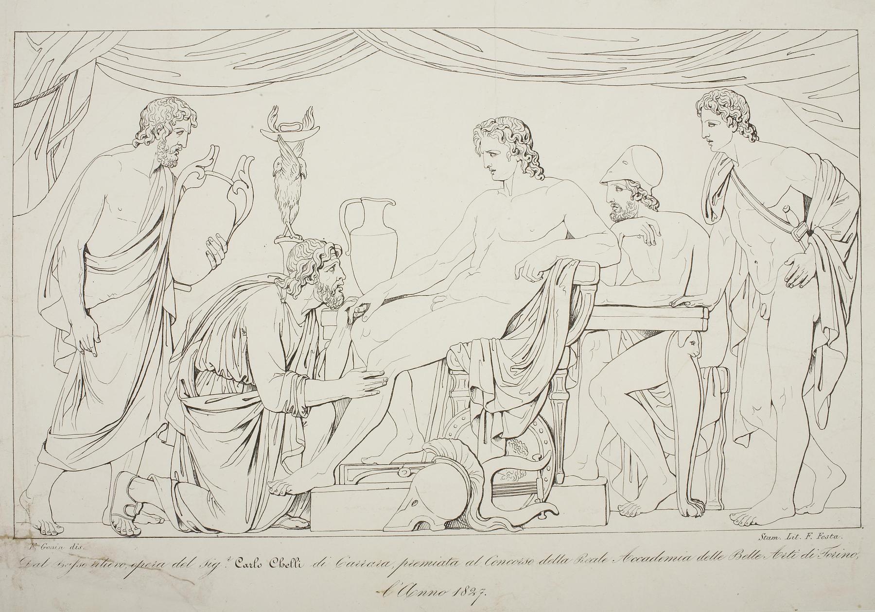 Priam Pleads with Achilles for Hector's Body, E1985