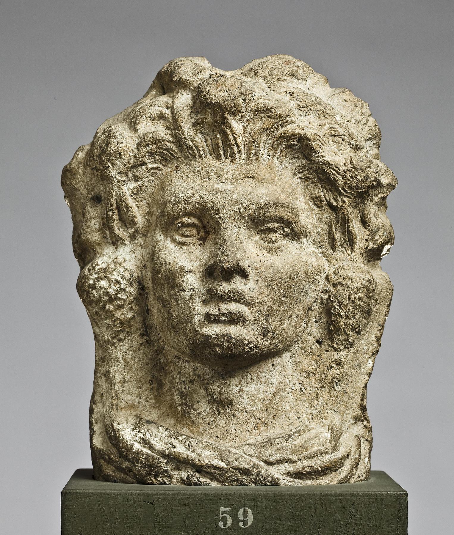 Antefix in the shape of a satyr's head, H1059