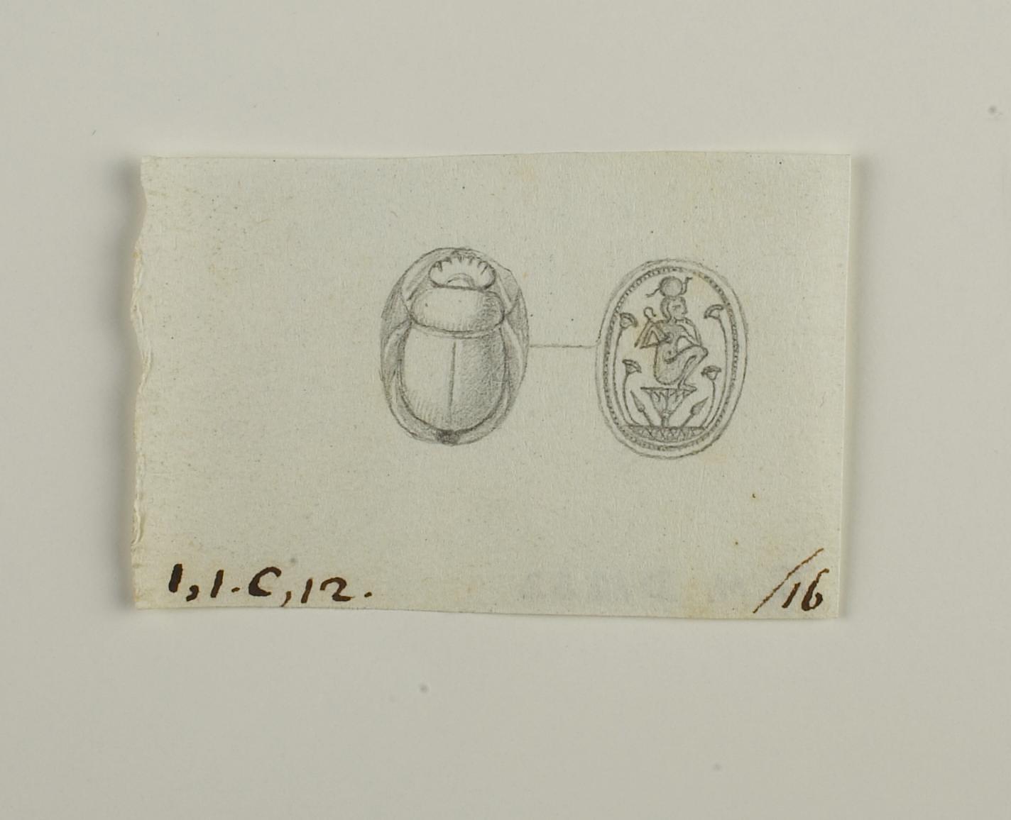 Scarab from back and base, D1232