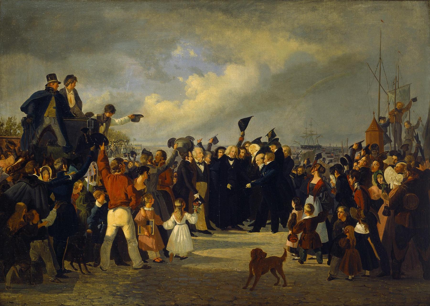 Thorvaldsens modtagelse på Toldboden 17. september 1838, B453
