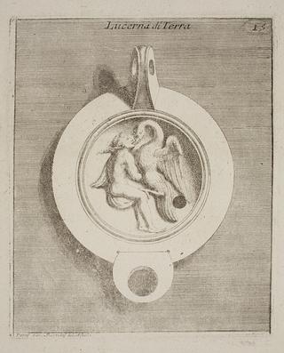 E1526 Lamp decorated with Leda with the Swan
