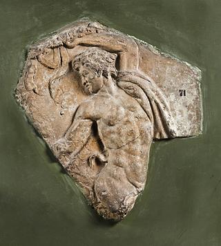 H1071 Campana relief with dancing satyr