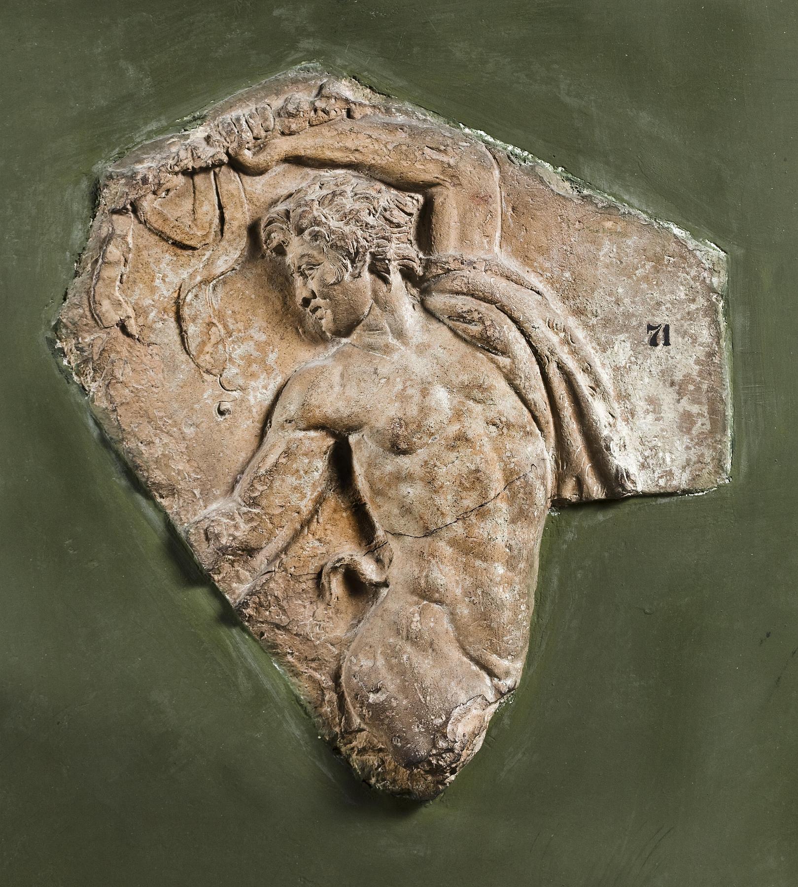 Campana relief with dancing satyr, H1071