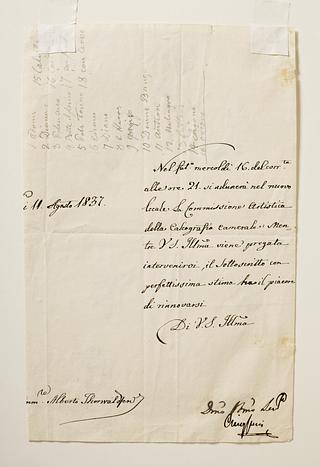 C434v Letter from Computisteria Generale della Rever. Camera Apost