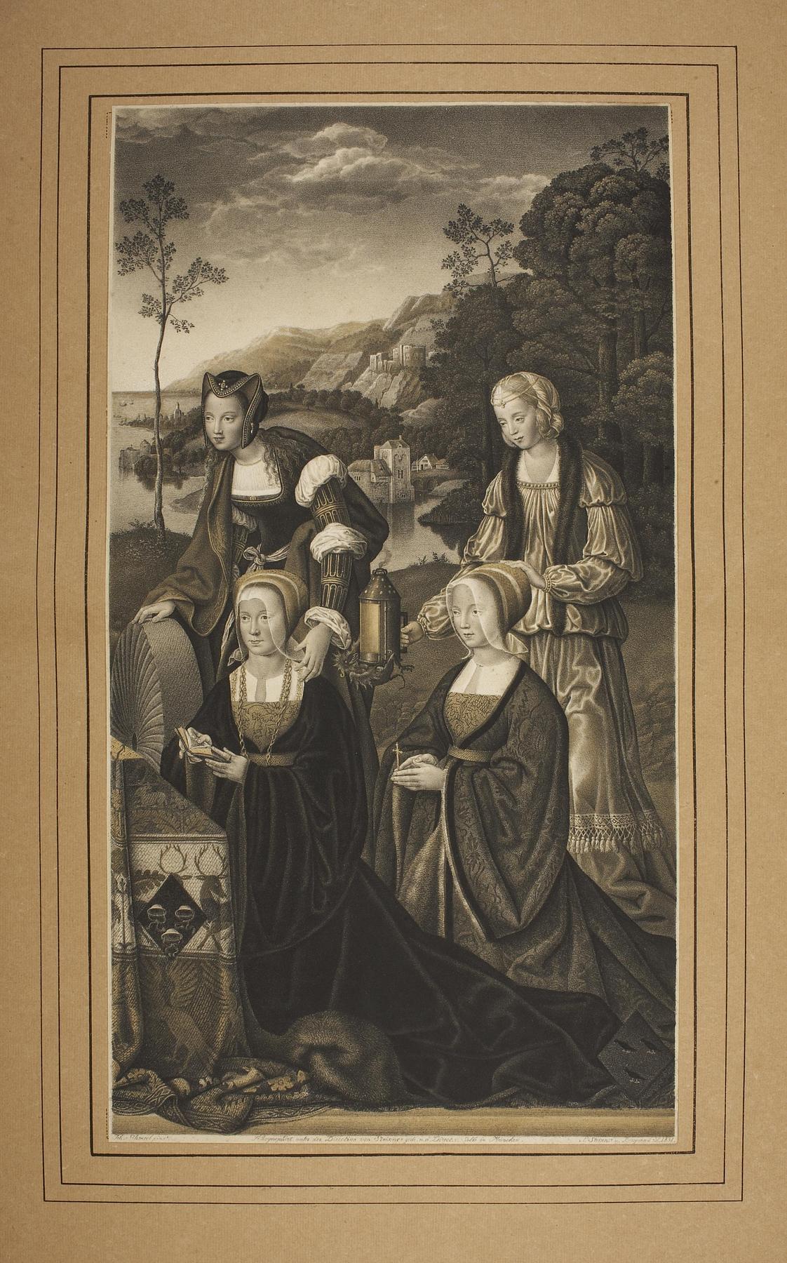 Sankt Christine, Gertrud og stifterne Christine von Hardenrode og Nicas Hacquenes kone, E1289