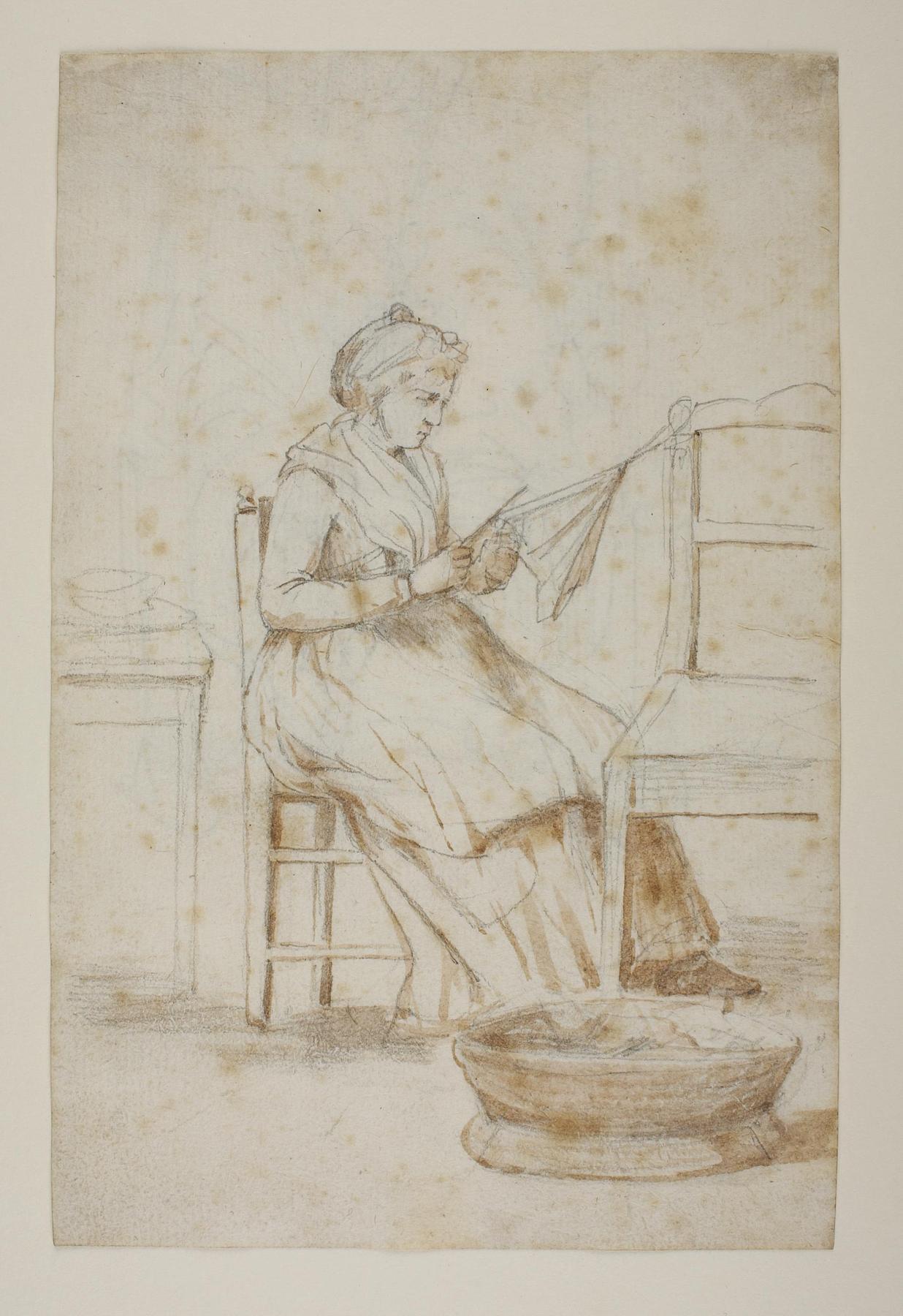 Siddende ældre kvinde, Orsola Polverini Narlinghi (?), C764r