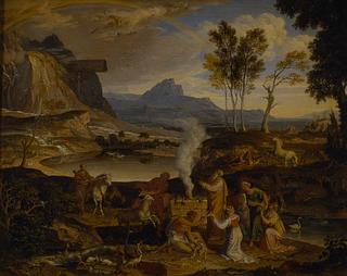 B129 Landscape with Noah's Sacrifice after the Flood