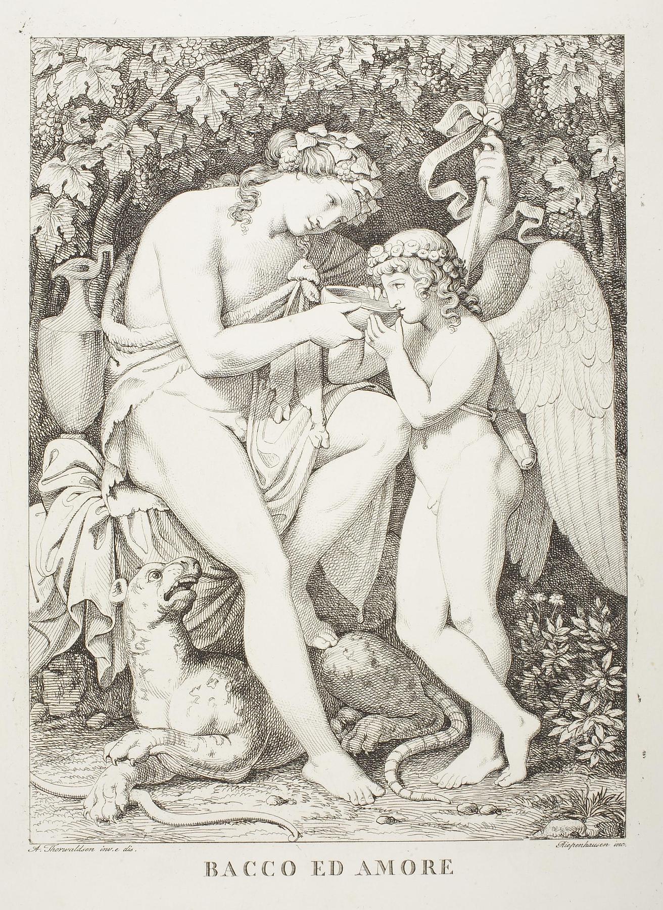 Bacchus Offers Cupid to Drink, E91