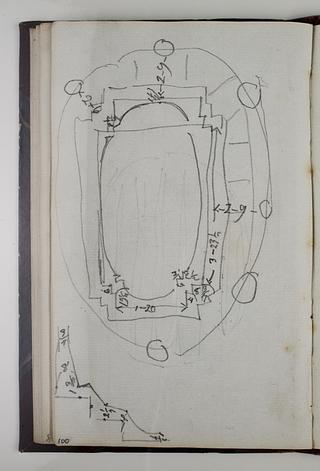 D1778,100 Marcus Aurelius' rytterstatue, plan af sokkel