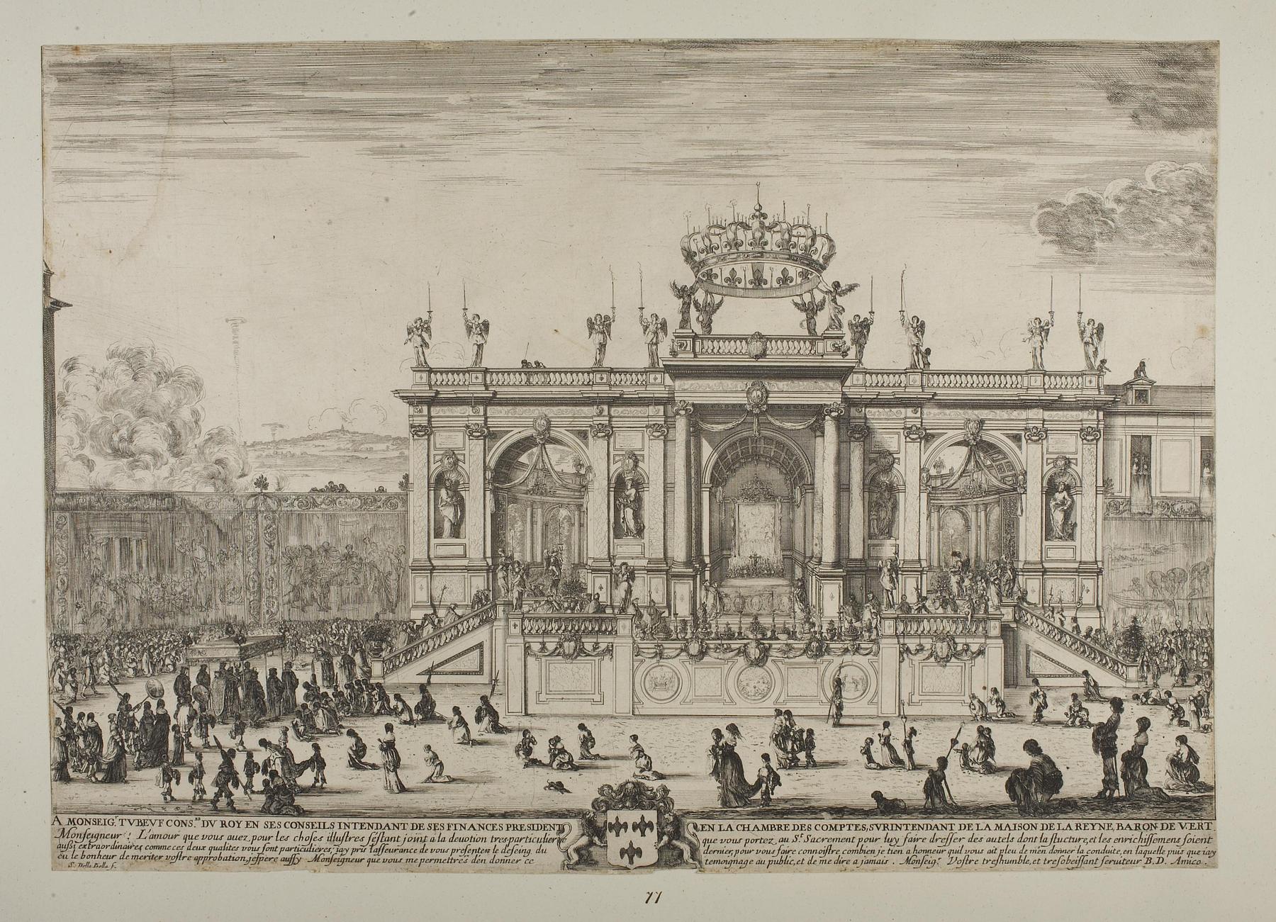 Procession of the Blessed Sacrament in Front of a Monumental Alter Errected by Mons. Tubeuf, E280