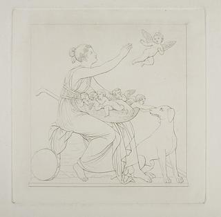 E75hhh Shepherdess with a Nest of Cupids