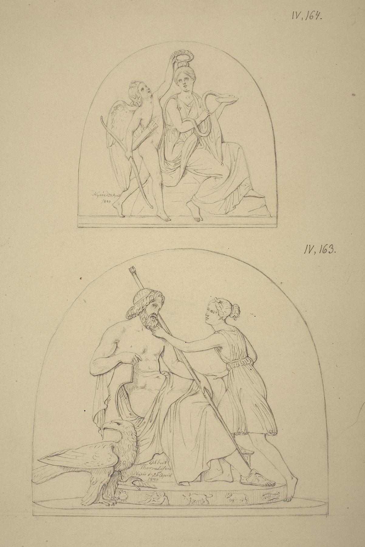 Hygieia og Amor. Diana og Jupiter, D349