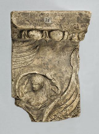 H1070 Campana relief (?) with seated woman on a swan and a winged figure