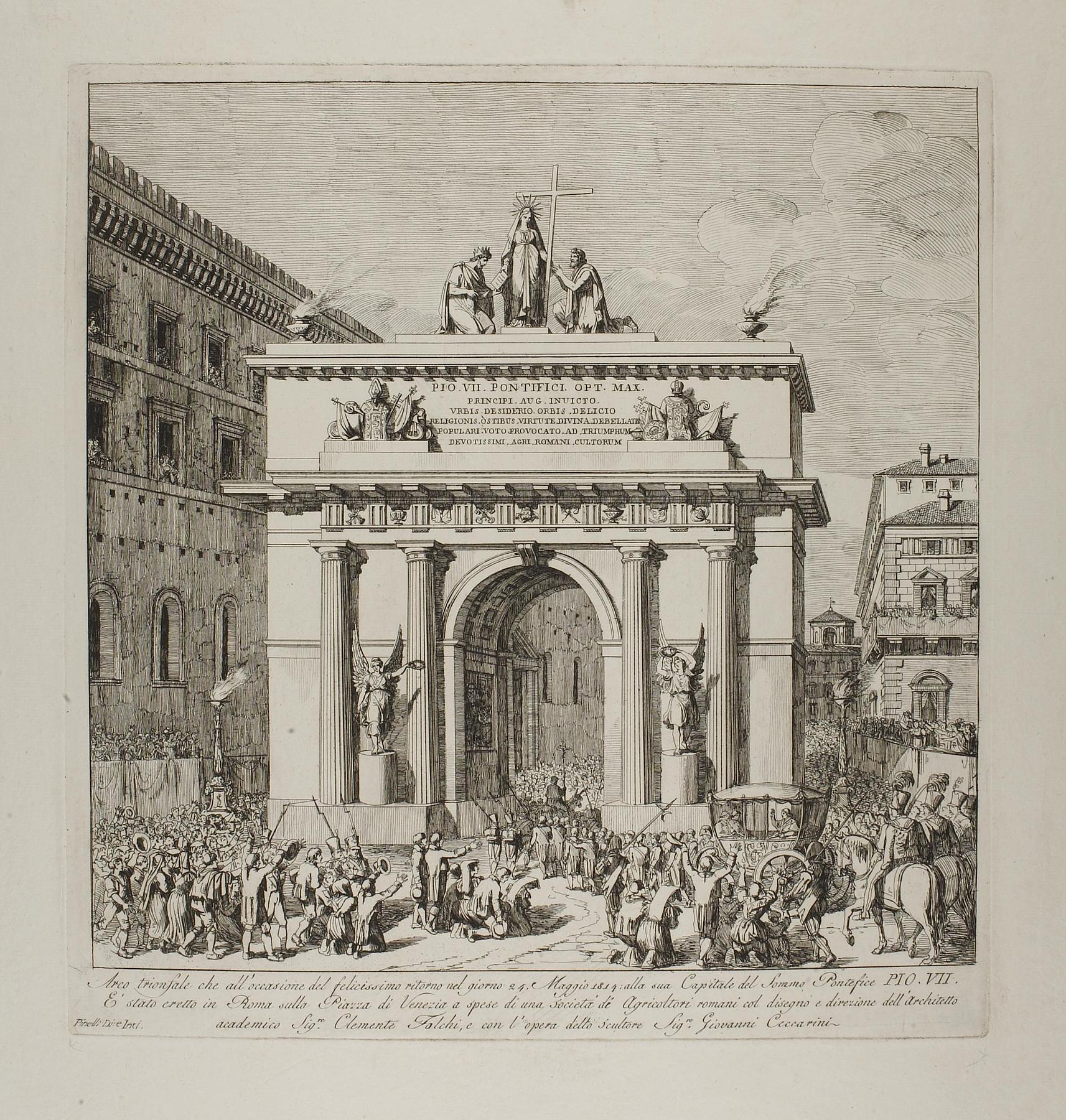 Pius 7.'s Trimphal Entry into Rome on 24. May 1814, E938