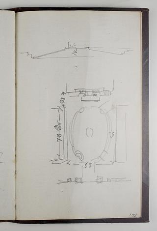 D1778,105 Piazza di Campidoglio with Marcus Aurelius' Equestrian Statue, Ground Plan